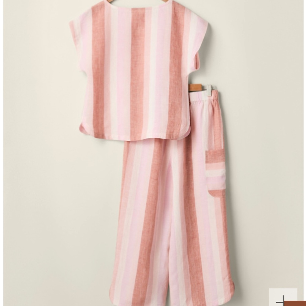 Garnet Hill Cropped Linen Pajamas